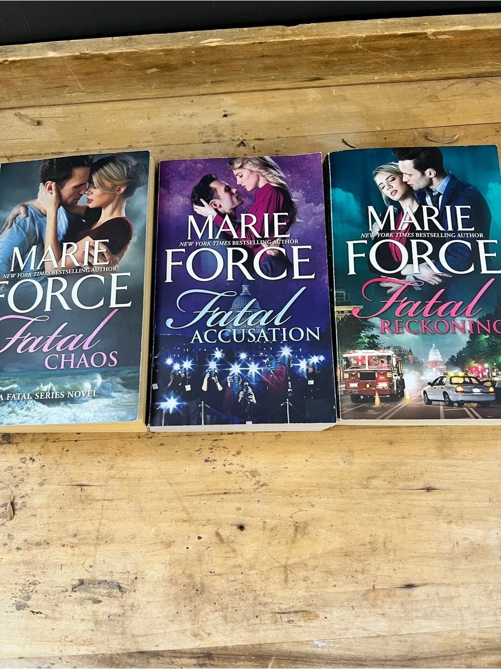 Marie Force Fatal Series novels: Fatal Chaos, Fatal Accusation, Fatal Reckoning